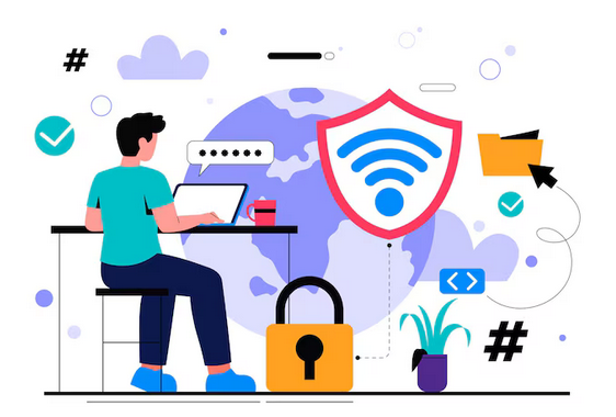 Dijital Güvenlik İlüstrasyonu